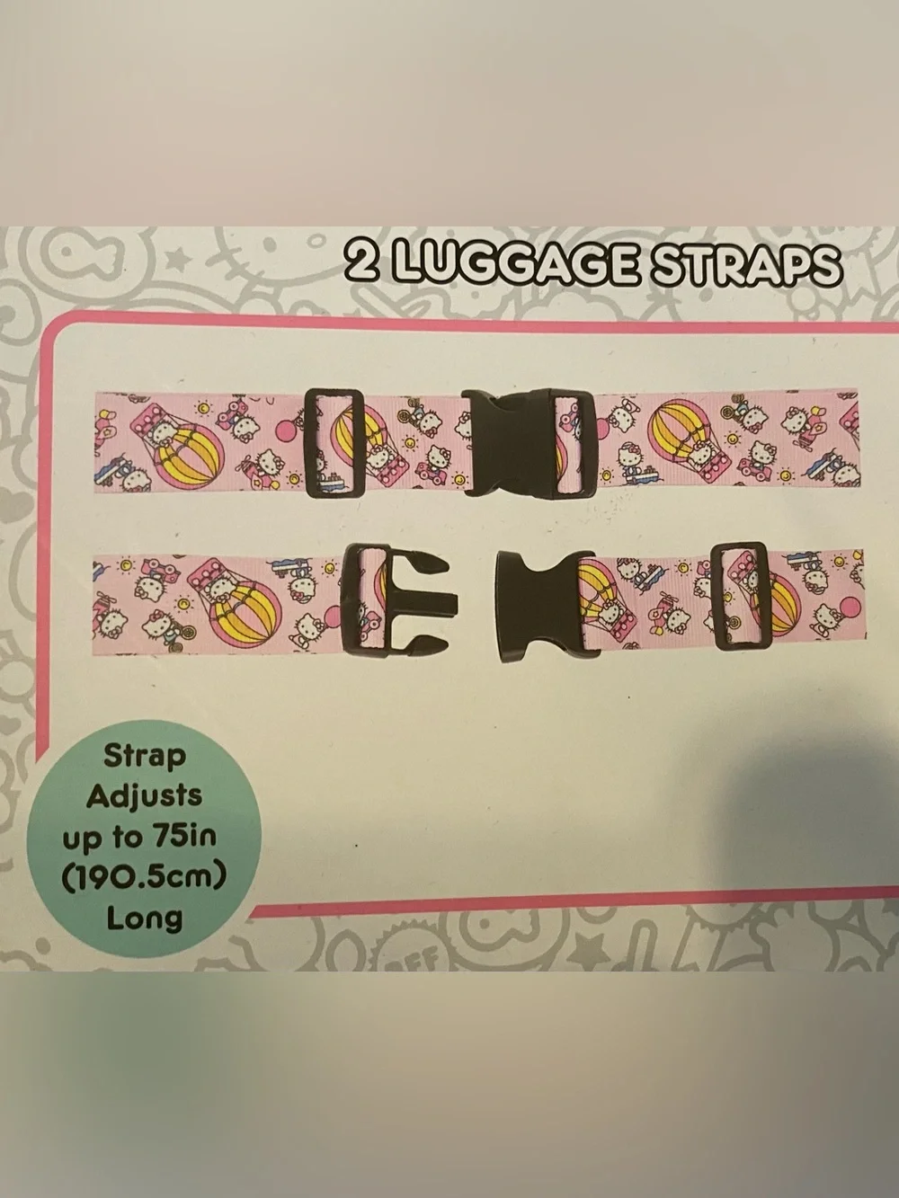 HELLO KITTY Travel Accessory Set Passport Holder Luggage Tags ID wallet & Straps